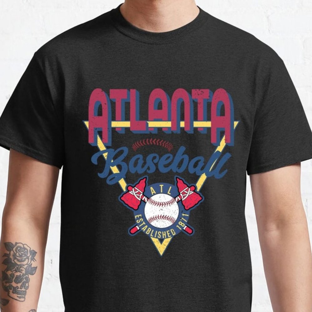 Atlanta Baseball Shirt,Atl Established 1971,Retro Atlanta Braves Shirt,Vintage